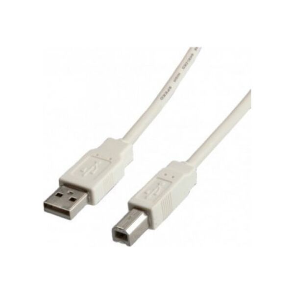 Kabel USB Secomp Kabel USB 2.0, typ A-B, beżowy, 3 m