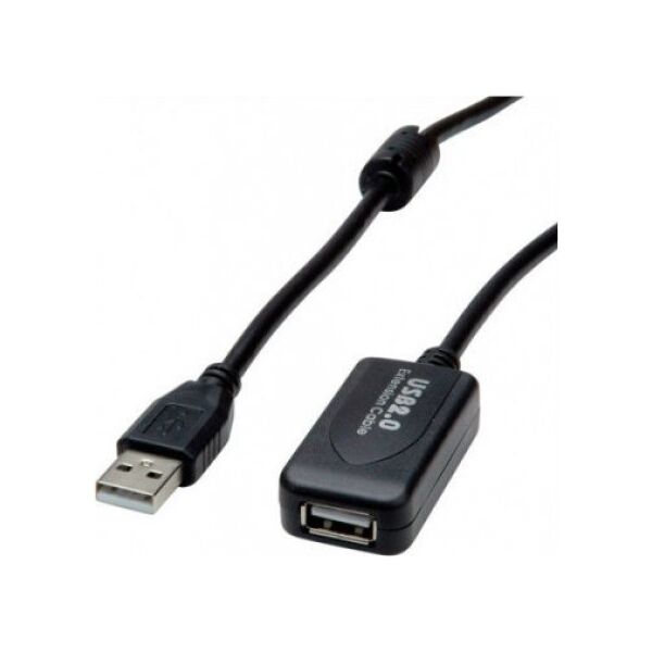 Kabel USB Secomp VALUE Kabel przedłużający USB 2.0, aktywny z Repeaterem, czarny, 15 m