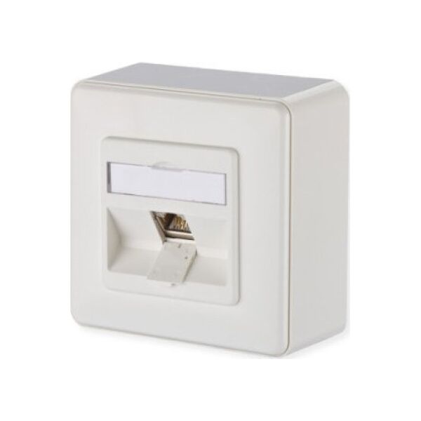 Triton METZ CONNECT E-DAT moduł natynkowy 1 port Cat.6A, czysta biel