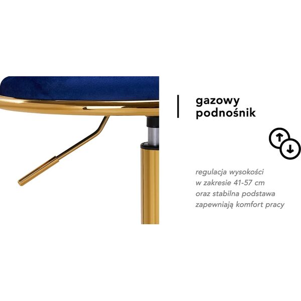 Activeshop 4Rico krzesło obrotowe QS-GW01G aksamit granatowe