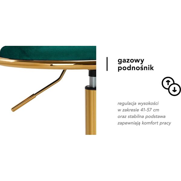 Activeshop 4Rico krzesło obrotowe QS-GW01G aksamit zielone
