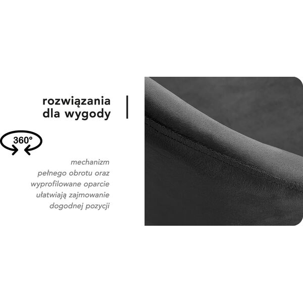 Activeshop 4Rico krzesło obrotowe QS-MF18G aksamit szare
