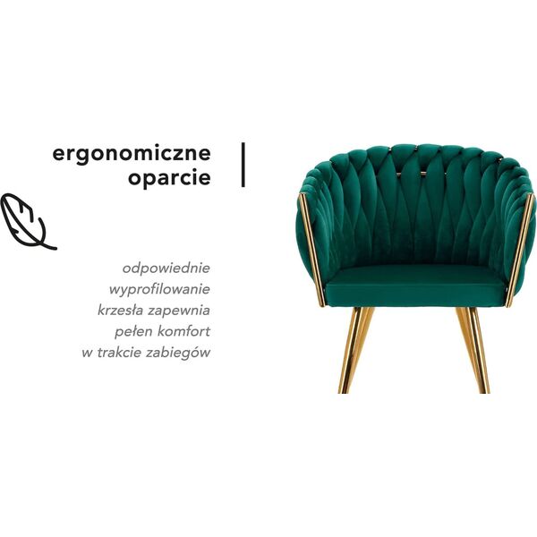 Activeshop 4Rico krzesło QS-GW06G aksamit zielone