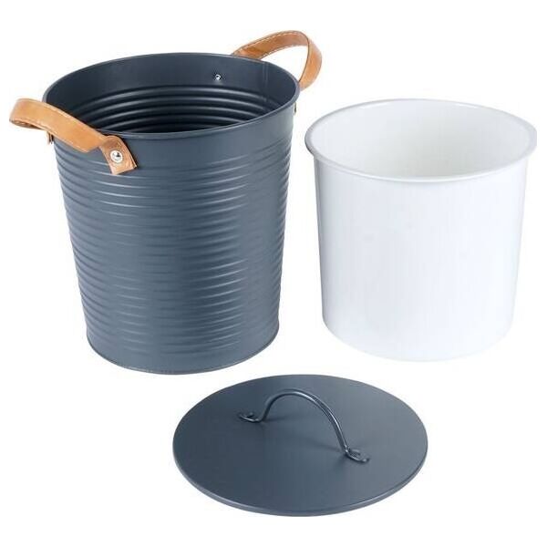 Jata Wiaderko do lodu metalowe szare 3,3 l