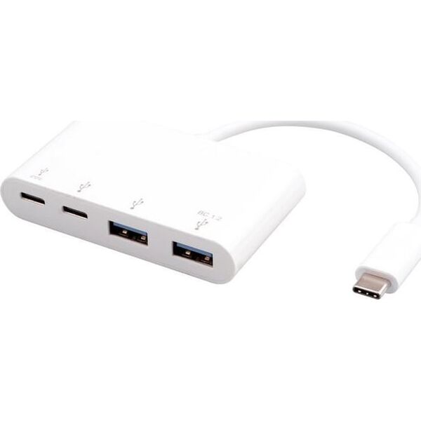 HUB USB eStuff eSTUFF ES625002 huby i koncentratory USB 3.2 Gen 1 (3.1 Gen 1) Type-C 10000 Mbit/s Biały