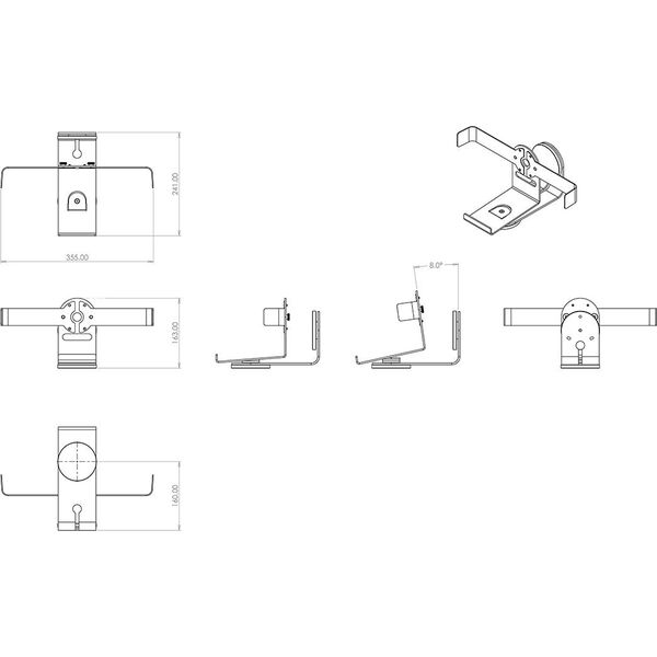 MultiBrackets Multibrackets 1850 montaż głośników Ściana Stal, Aluminium Biały
