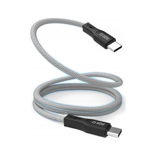 Kabel USB SBS Mobile SBS magnetisches USB-C zu USB-C Kabel 60W 1m grau