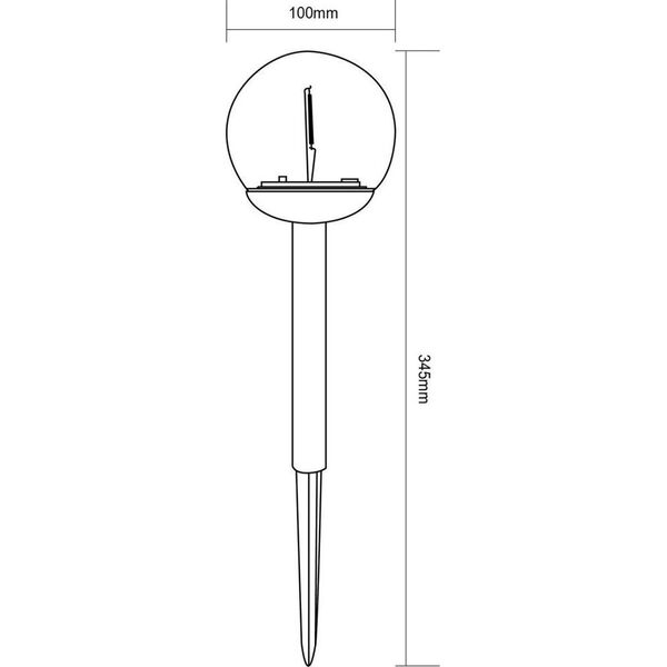 Oprawa schodowa Saska Garden LAMPA SOLARNA KULA OZDOBNA 10X34.5CM