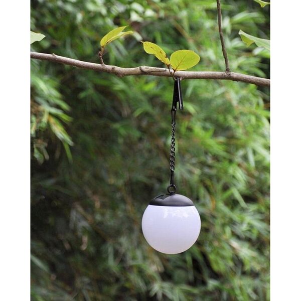 Oprawa schodowa Saska Garden LAMPA SOLARNA PLASTIKOWA KULA WISZĄCA 20CM