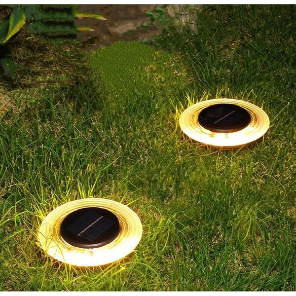 Oprawa schodowa Saska Garden LAMPA SOLARNA DYSKOWA 28 LED DO WBICIA W GRUNT LUB MONTAŻU NA ŚCIANIE
