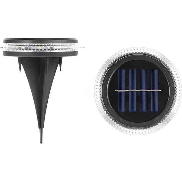 Oprawa schodowa Saska Garden LAMPY SOLARNE DYSKOWE DO WBICIA W GRUNT LUB MONTAŻU NA ŚCIANIE 2SZT