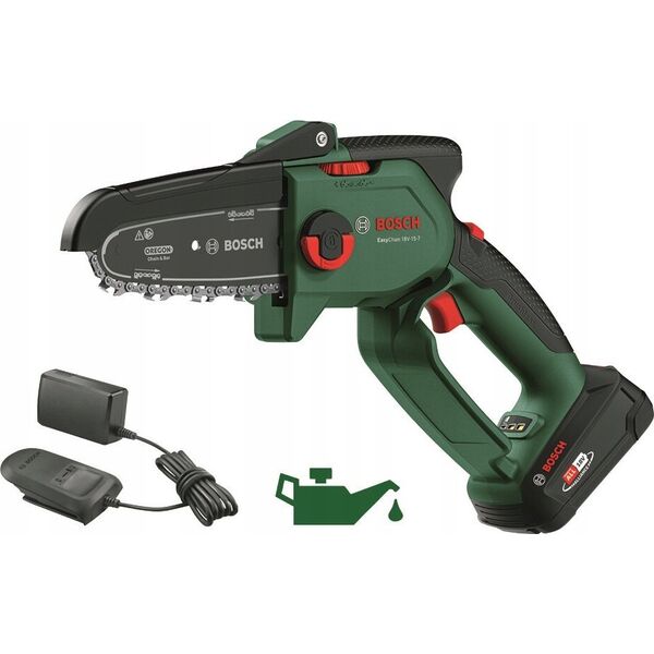 Piła łańcuchowa Bosch Bosch EasyChain18V-15-7,1x2,5Ah Grandininis pjūklas akku