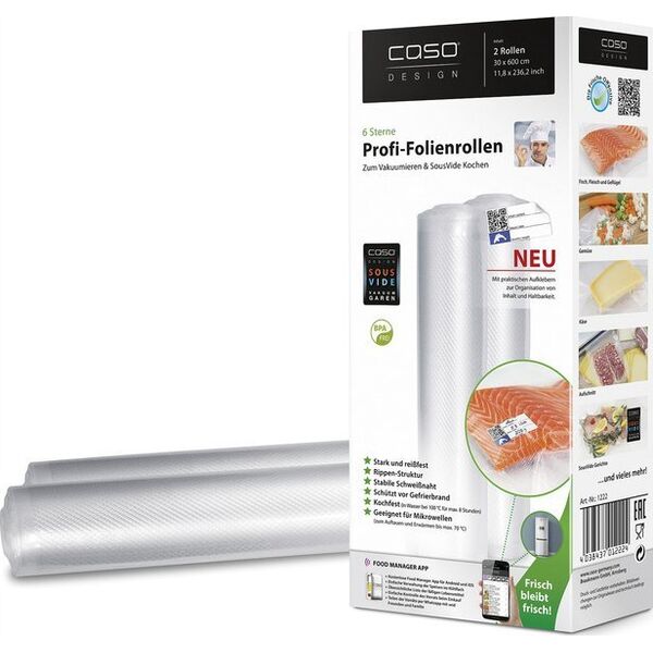 Caso Caso | Foil rolls | 01222 | 2 units | Dimensions (W x L) 30 x 600 cm | Ribbed
