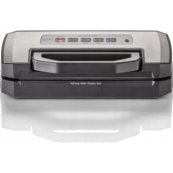 Caso Caso | Bar Vacuum sealer | VRH 490 advanced | Power 110 W | Temperature control | Juodas/Nerūdijantis plienas