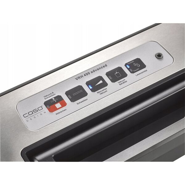 Caso Caso | Bar Vacuum sealer | VRH 490 advanced | Power 110 W | Temperature control | Juodas/Nerūdijantis plienas