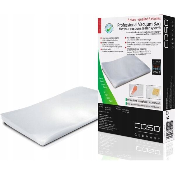 Caso Caso | Bar Vacuum sealer | VRH 490 advanced | Power 110 W | Temperature control | Juodas/Nerūdijantis plienas