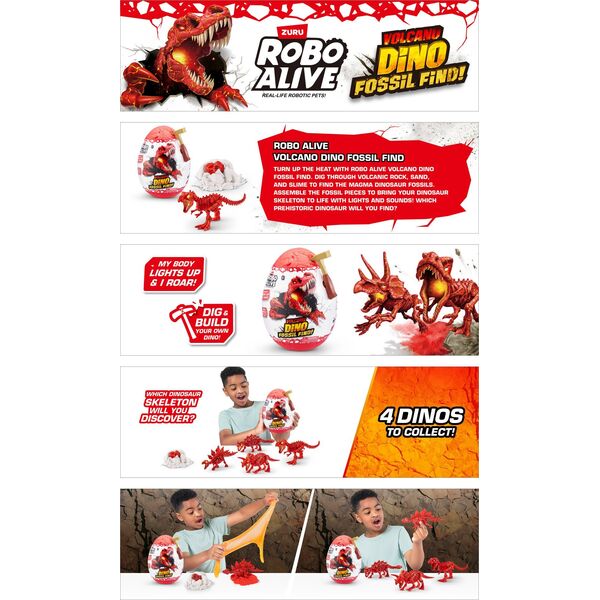 Figurka Zuru Robo Alive Volcano Dino Fossil Find