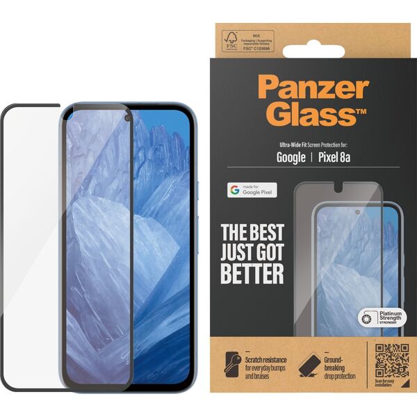 PanzerGlass PanzerGlass Screen Protector Google Pixel 8a -Ultra Wide Fit