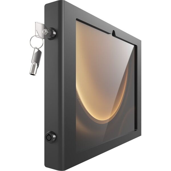 Uchwyt Compulocks Compulocks Galaxy Tab S9+/S9FE+ 12.4" Apex Secured Enclosure Wall Mount - Gehause - tragbare, freiliegende Front-/Ruckkamera und Sensoren - fur Tablett - verriegelbar - Metallrahmen - Schwarz - Bildschirmgrosse: 27.9 cm (12.4") - auf Bod
