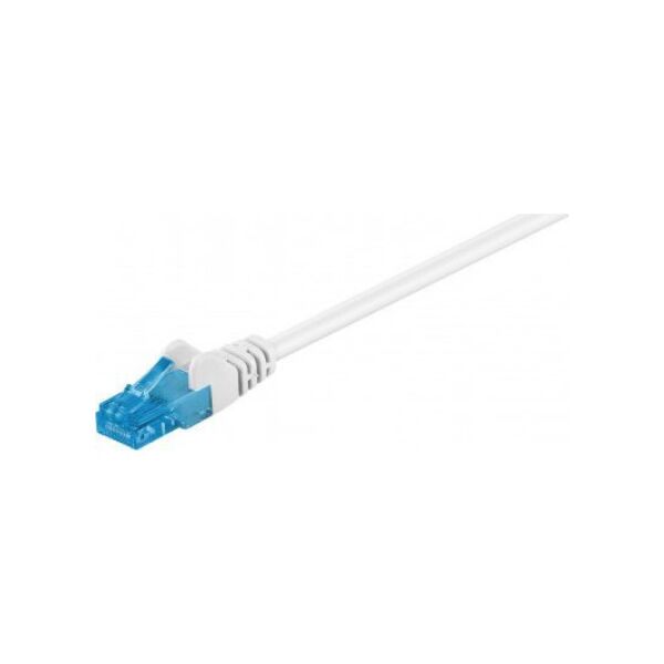 Goobay CAT 6A patch cable U/UTP, white, 1 m - LSZH halogen-free, CU
