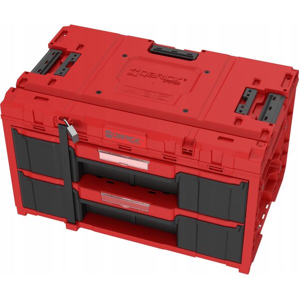 Qbrick Tool box with drawers Qbrick System ONE 2.0 DRAWER 2 Plus TOOLBOX EXPERT RED Ultra HD Custom
