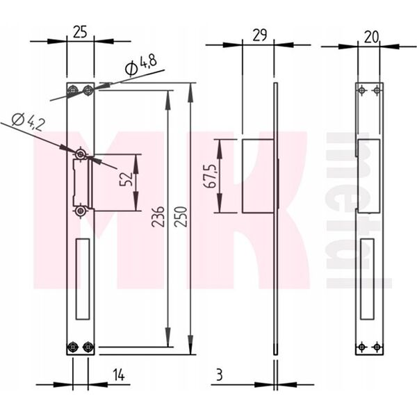 ELECTRIC JAMB PLATE 9500