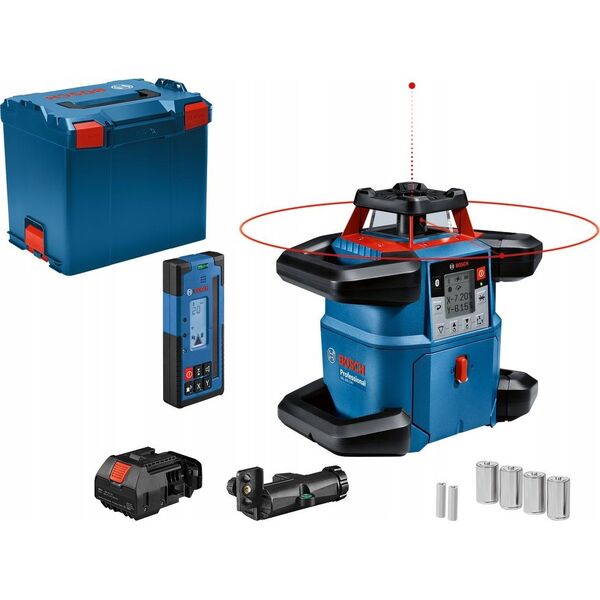 Bosch Bosch cordless rotary laser GRL 600 CHV Professional, 18Volt (blue, without battery and charger, red laser line, in L-BOXX)