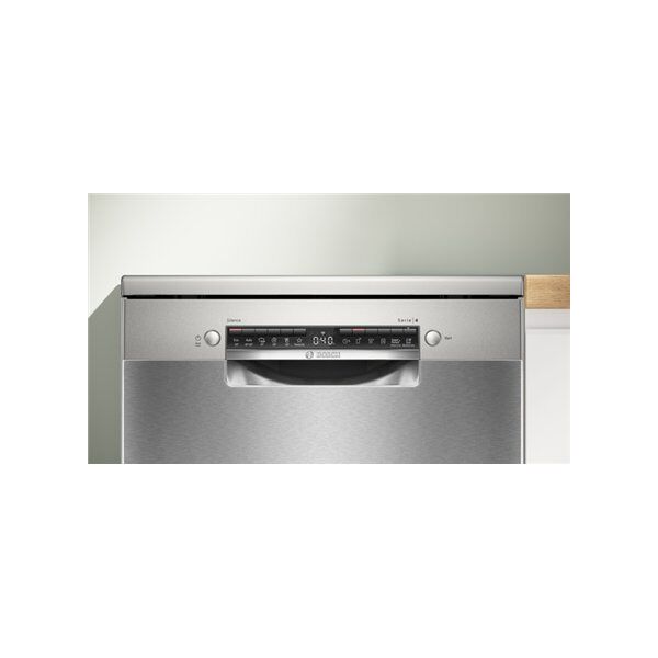 Zmywarka Bosch Dishwasher | SMS4HVI00E | Free standing | Width 60 cm | Number of place settings 14 | Number of programs 6 | Energy efficiency class D | Display | AquaStop function | Silver inox