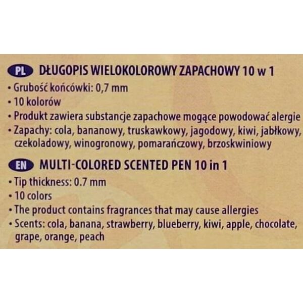 Astra Długopis zapachowy wielokolorowy 10w1 ASTRA