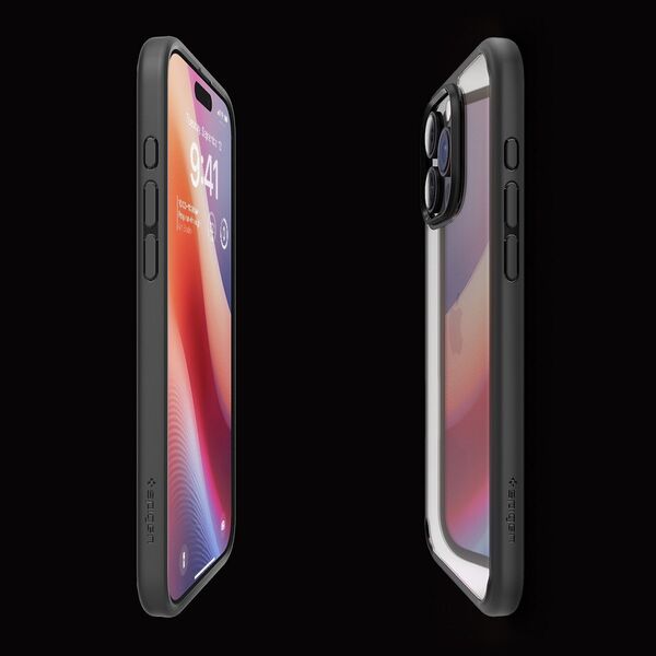 Spigen Spigen Crystal Hybrid, matte black - iPhone 6.9" 2024