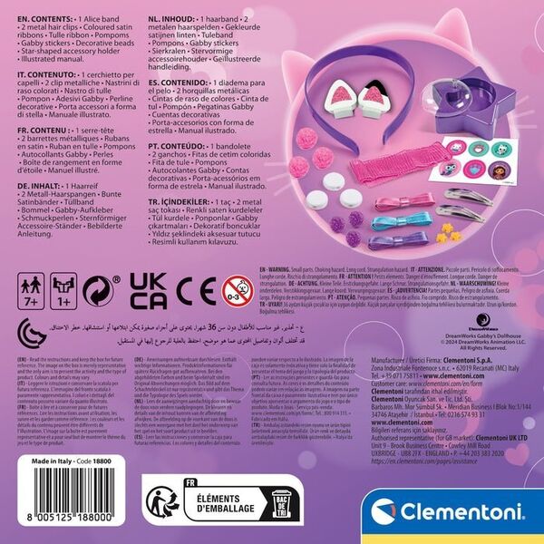 Clementoni Plaukų aksesuarų dekoravimas Clementoni Crazy Chic Gabby's Dollhouse