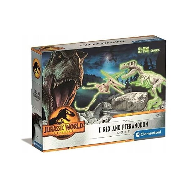 Clementoni Kasimo rinkinys Clementoni Jurassic World Dig T-Rex E Pteranodon