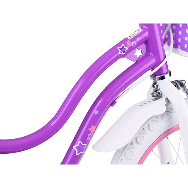 Royalbaby RoyalBaby Rower dziecięcy STAR GIRL 14" koszyk kółka boczne pchacz RB14G-1
