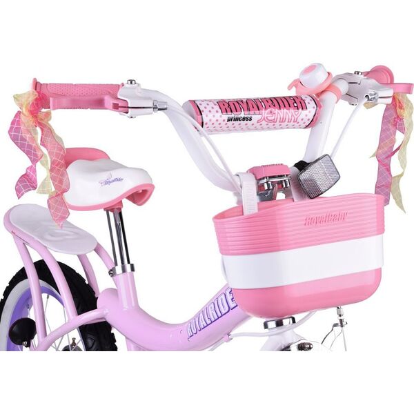Royalbaby RoyalBaby rower dziecięcy JENNY 16" koszyk kółka boczne kokardki RB16G-4