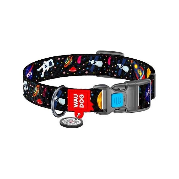 Collar Obroża nylonowa z kodem QR dla psa Waudog "NASA", rozmiar XL