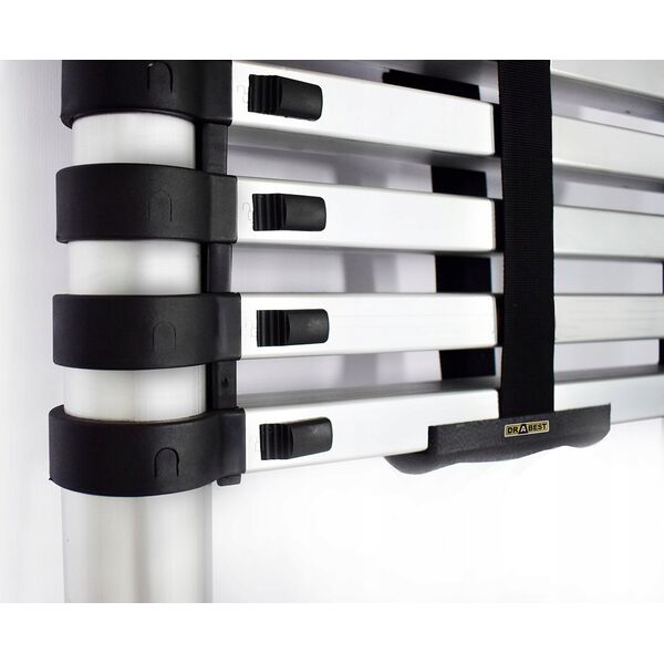 AWTools DRABEST ALUMINUM TELESCOPIC LADDER 11 steps 3.2 m HOME 125 kg