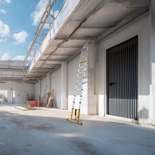 AWTools DRABEST ALUMINUM TELESCOPIC LADDER 13 steps 3.8 m MAX 150 kg