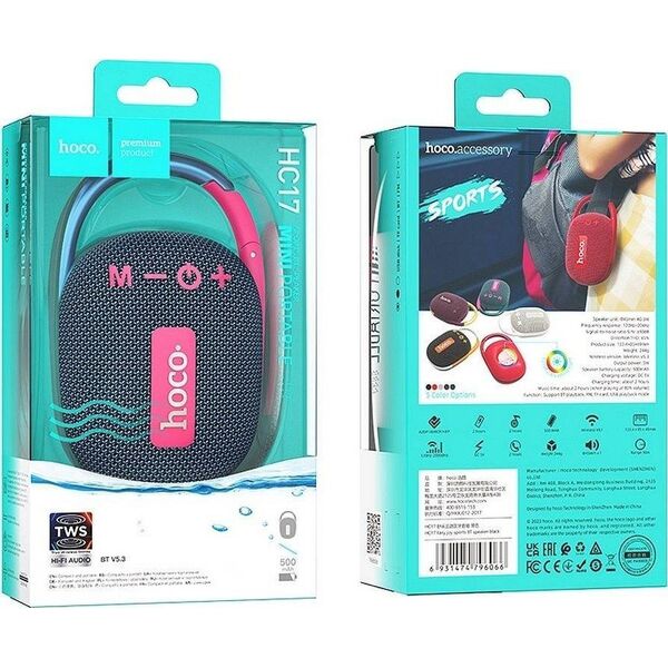 Głośnik Hoco HOCO głośnik bluetooth HC17 Easy Joy granatowy