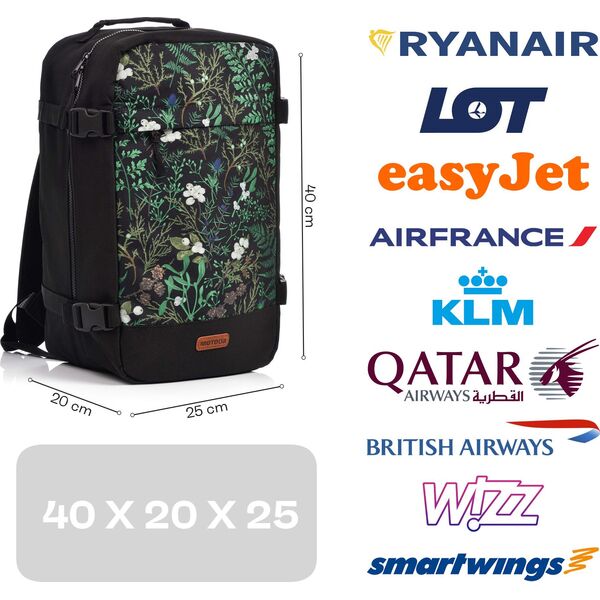 Meteor Plecak kabinowy Meteor Hermod 20 l Verdant Uniwersalny