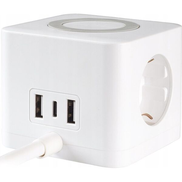 Vivanco Vivanco Power Cube 3-Way USB-A/C 1.4m (39619)