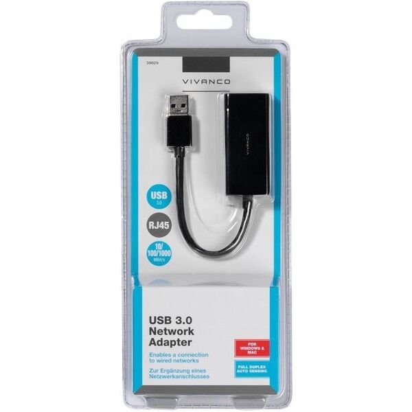 Adapter USB Vivanco Vivanco adapter USB 3.0 - RJ45 (39629)