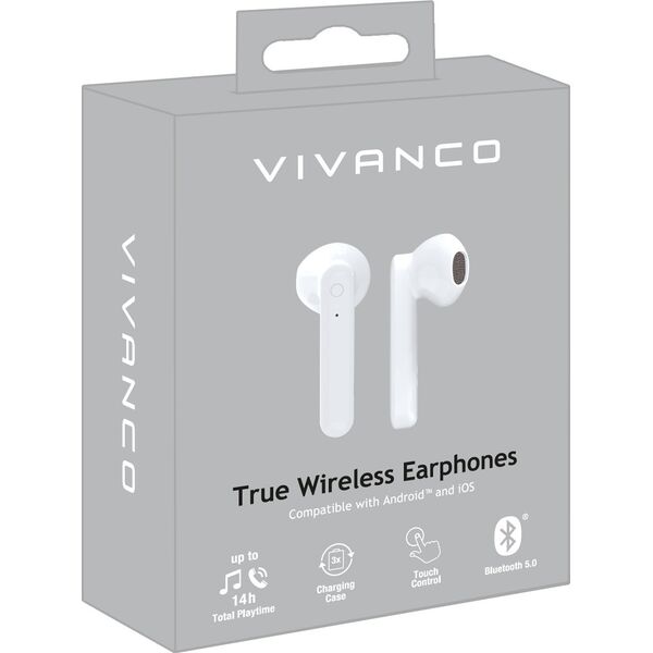 Słuchawki Vivanco Vivanco wireless headset Smart Air Pair, white (60599)