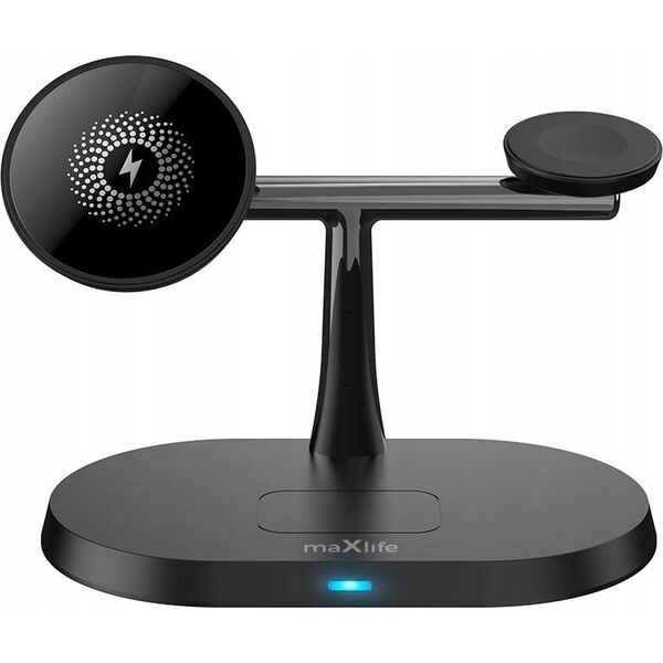 Ładowarka MaxLife  Maxlife wireless charger 3in1 15W, black (MXWC-03)