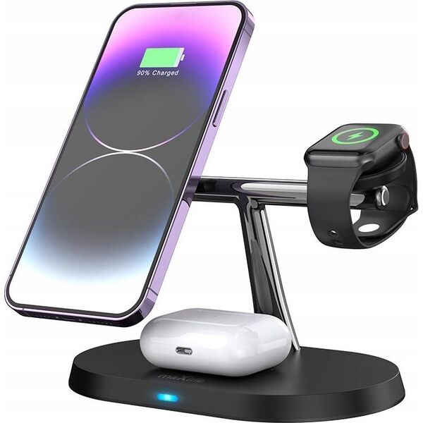 Ładowarka MaxLife  Maxlife wireless charger 3in1 15W, black (MXWC-03)