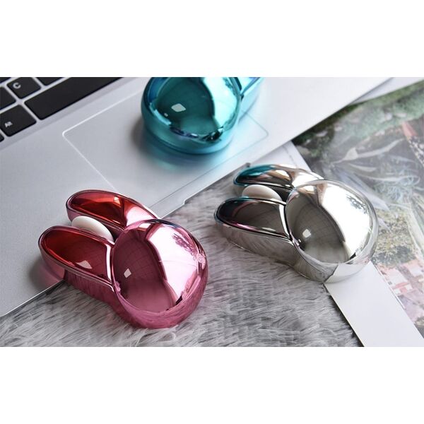 Mysz Mofii Bezprzewodowa Mysz MOFII + Bluetooth Rabbit M6DM Chromowana (Różowa)