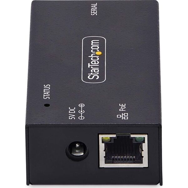 Konwerter światłowodowy StarTech StarTech I13P-SERIAL-ETHERNET konwerter szeregowy/repeater/izolator RS-232 RJ-45 Czarny