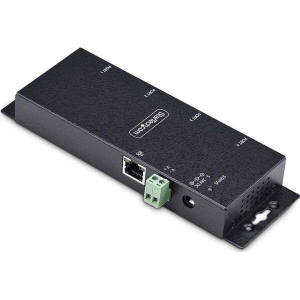 Konwerter światłowodowy StarTech StarTech I43-SERIAL-ETHERNET konwerter szeregowy/repeater/izolator RS-232 RJ-45 Czarny