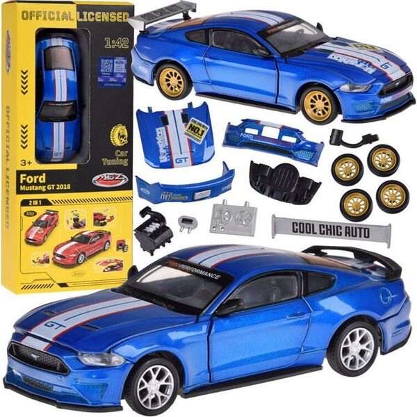 Jokomisiada Zestaw Metalowe auto TUNING licencjonowane Ford Mustang GT 1:42 ZA5057