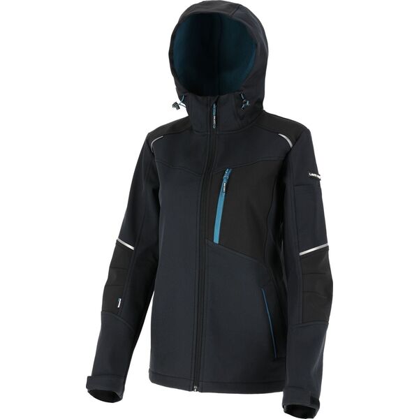 4f KURTKA SOFTSHELL Z KAPT. DAMSKA CZAR.-TURKUS.,"2XL",CE,LAHTI
