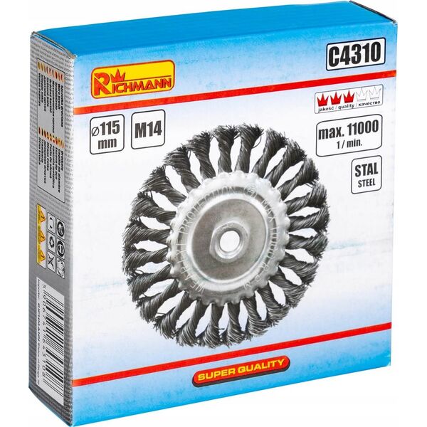 Richmann Flat spin wire brush 115 x 22.2 mm. Richmann